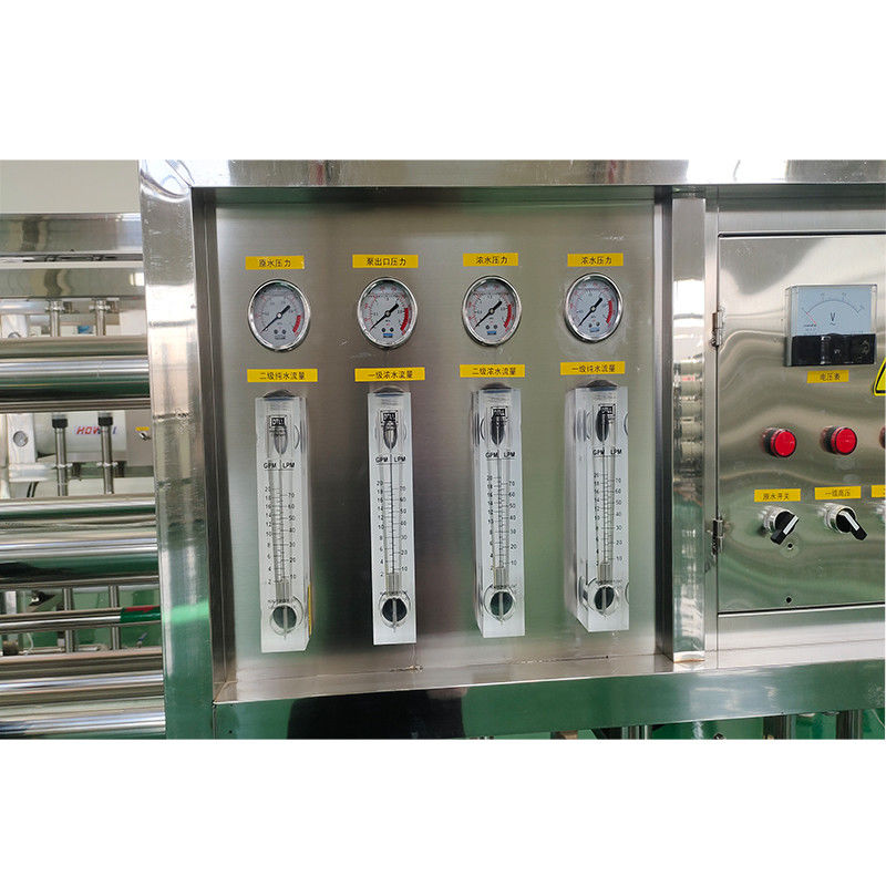 Installation de filtration RO de 2 L/heure Système d'osmose inverse double pour l'industrie des eaux minérales