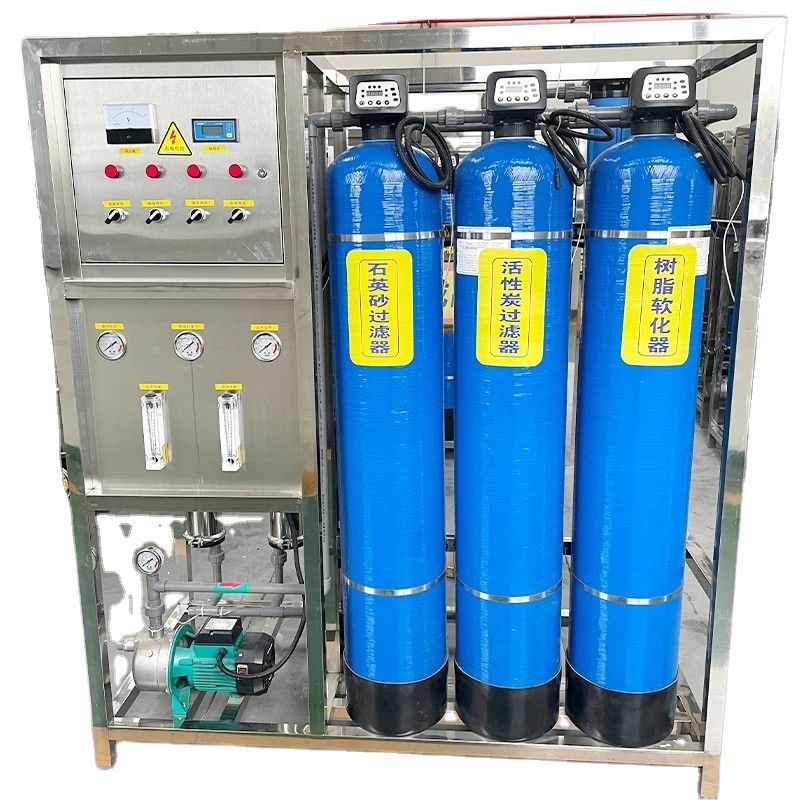 500L 3 bouteilles RO filtre de traitement de l' eau par osmose inverse machine à purifier dans un étui en bois