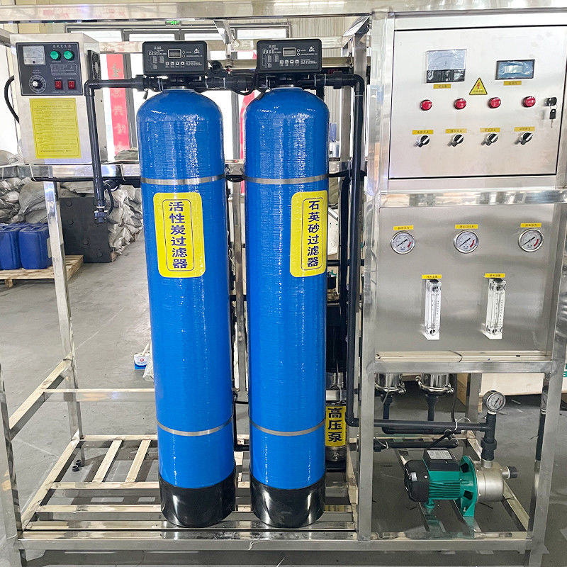 500L 3 bouteilles RO filtre de traitement de l' eau par osmose inverse machine à purifier dans un étui en bois