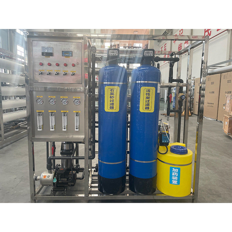1 tonne 380V/4Kw Système de purification de l'eau à deux étages 1000LPH RO