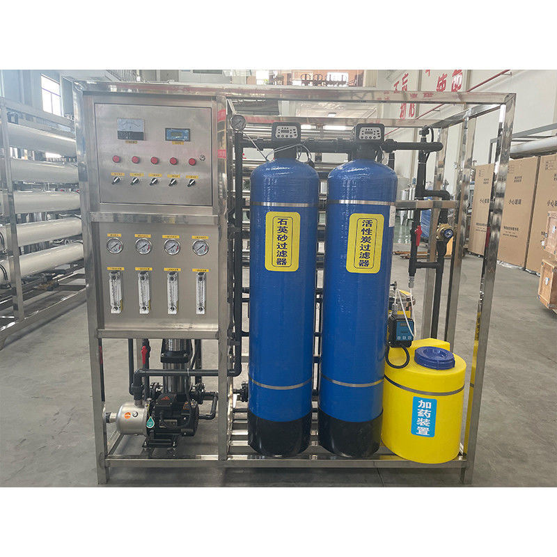 1 tonne 380V/4Kw Système de purification de l'eau à deux étages 1000LPH RO